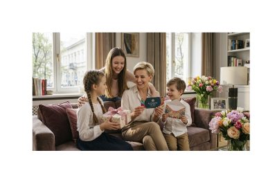 dzien-matki-voucher-alchemy-day-spa-warszawa Szczęśliwa mama w eleganckim warszawskim salonie otrzymuje prezent z okazji Dnia Matki – voucher do luksusowego Alchemy Day Spa.